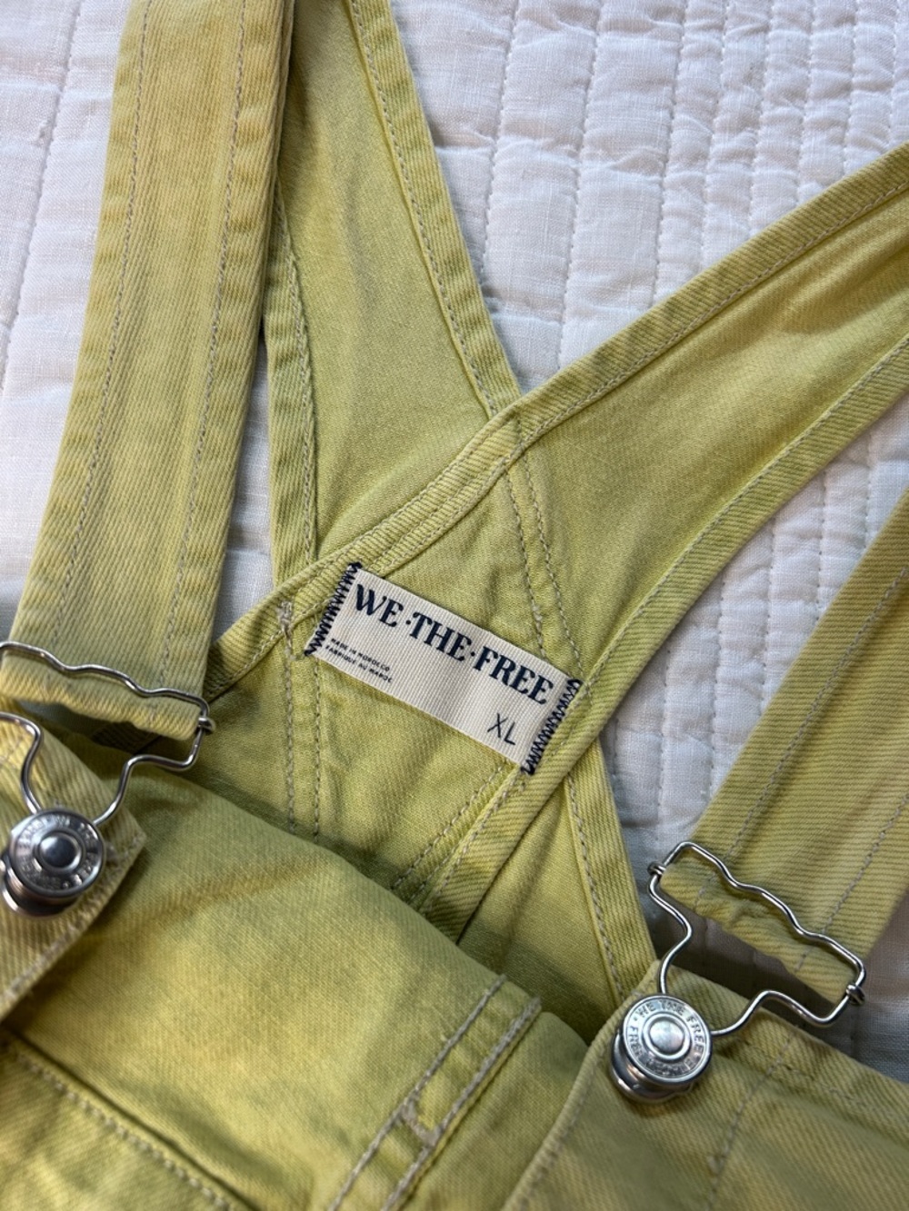 We The Free Ziggy Shortalls Chartreuse - Picture 10 of 10